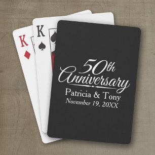 Baraja De Cartas 50.º Aniversario Boda de Oro Personalizado