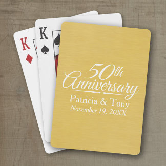 Baraja De Cartas 50.º aniversario Boda de oro personalizado