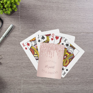 Baraja De Cartas 50 fabulosos gotes de oro rosa fiesta
