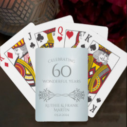 Baraja De Cartas 60.º Aniversario de Diamantes Elegante regalo pers