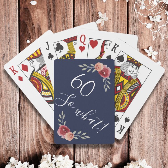 Baraja De Cartas 60 así que qué Rosas de acuarela Floral 60 cumplea (Subido por el creador)