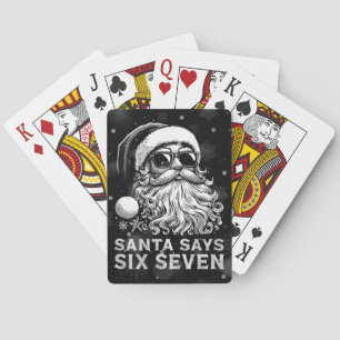 Baraja De Cartas 67 Meme Divertido Santa Dice Seis Siete Navidad