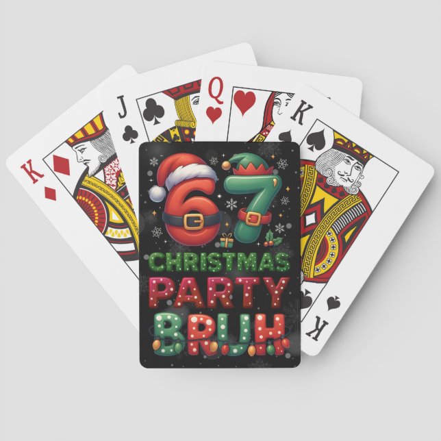 Baraja De Cartas 67 Meme Six Seven Bruh Funny Christmas 6 7 (Reverso)