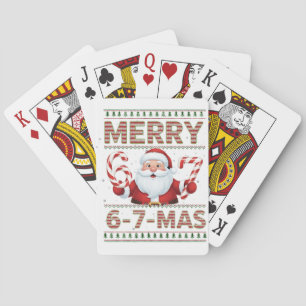 Baraja De Cartas 67 Navidad Alegre 6 7 Más Feo Xmas Seis Siete