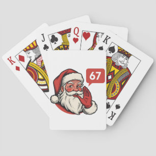 Baraja De Cartas 67 Navidad Feliz Seis Siete Brainrot Papá Noel