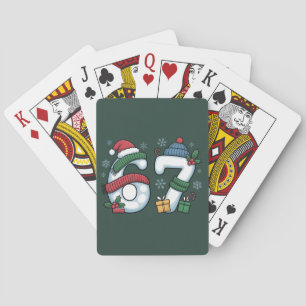 Baraja De Cartas 6 7 Seis Siete Gen Z Alpha Meme Slang Navidad Muñe