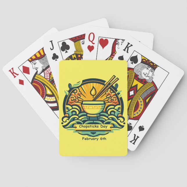 Baraja De Cartas 6 de febrero - Día de los palillos (Reverso)