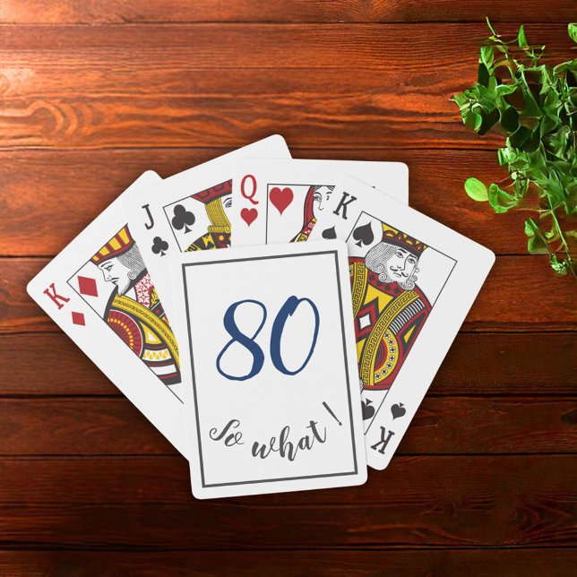 Baraja De Cartas 80.º cumpleaños Gracioso 80 así que qué motivacion (Subido por el creador)