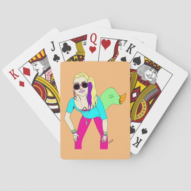Baraja De Cartas 80s foxy girl (Reverso)
