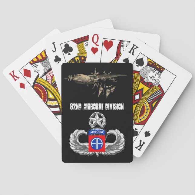 Baraja De Cartas 82ª tarjeta de póquer de división aérea (Reverso)
