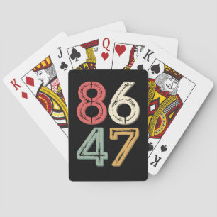 Baraja De Cartas 86 47 Anti Trump Vintage estilo retro 80