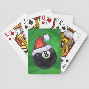 Baraja De Cartas 8 Ball Navidades Green