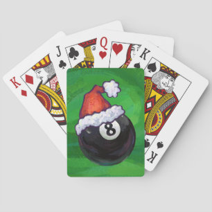 Baraja De Cartas 8 Ball Navidades Green