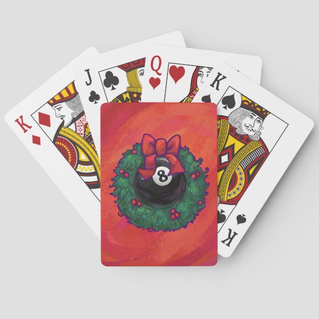 Baraja De Cartas 8 Navidades de bolas Red de Rueda (Reverso)