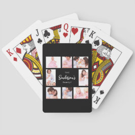 Baraja De Cartas 8 Sections Family Photo in Black Frame