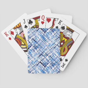 Baraja De Cartas a cuadros, tartán, estratos, clásicos, azules, bla