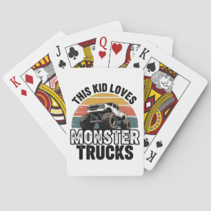 Baraja De Cartas A este niño le encantan los camiones monstruo