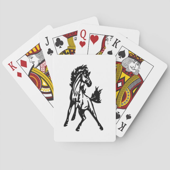 Baraja De Cartas A Frisky Jumping Horse in the Wild (Reverso)