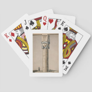 Baraja De Cartas A Hathor headed pillar at Dendarah, illustration '