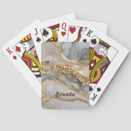 Baraja De Cartas A luxurious gold and white marble background