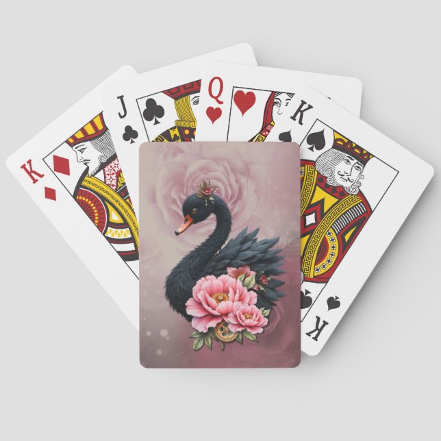 Baraja De Cartas A touch of rose and swan's glow. (Reverso)