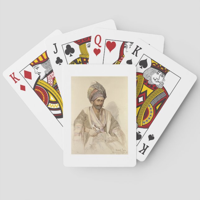 Baraja De Cartas Abdullah - Kurd de Bitlis, 1852 (Reverso)