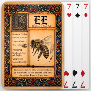 Baraja De Cartas Abeja, Arte de Bestiario Medieval
