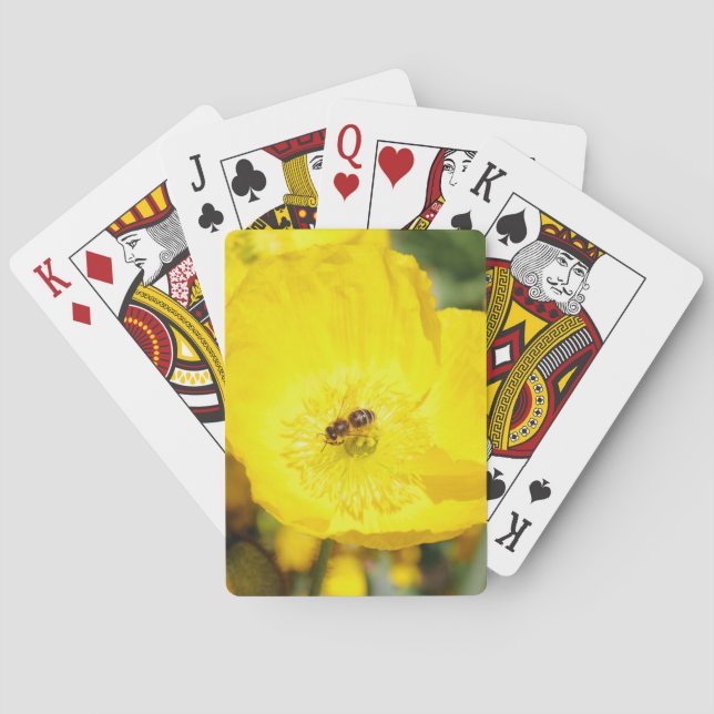 Baraja De Cartas Abeja Bañada en Amarillo (Reverso)