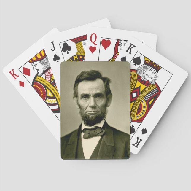 Baraja De Cartas Abraham Lincoln presidente usa Estados Unidos (Reverso)
