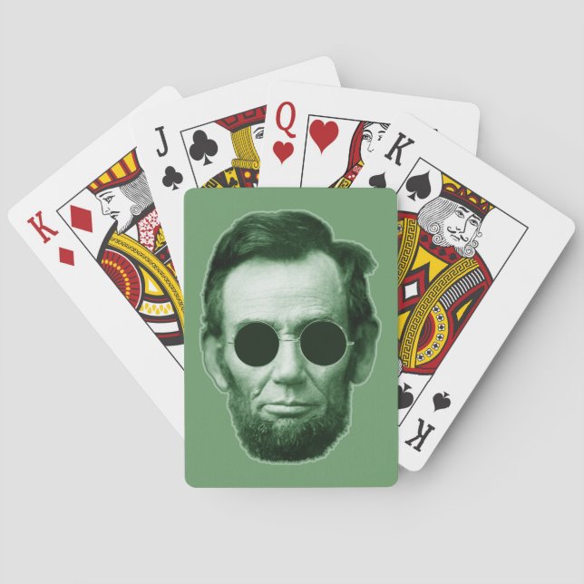 Baraja De Cartas Abraham Lincoln - Verde (Reverso)