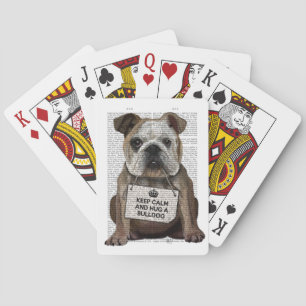 Baraja De Cartas Abrazarse de Bulldog