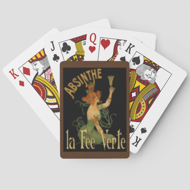Baraja De Cartas Absinthe La Fee Verte Poster (Reverso)
