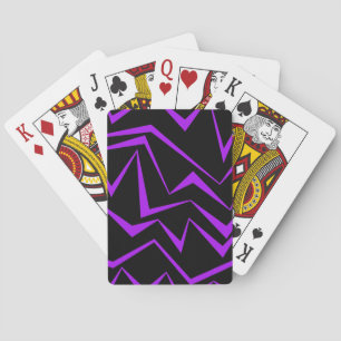 Baraja De Cartas Abstract, bold, vibrant geometric zigzag pattern