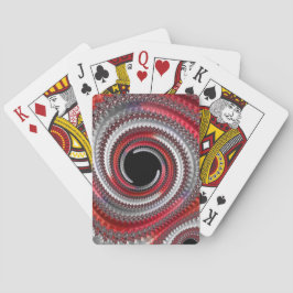 Baraja De Cartas Abstract Red Black Gradient Spiral Fractal