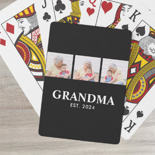 Baraja De Cartas Abuela Estableció Moderno Negrita Negro 3 Foto