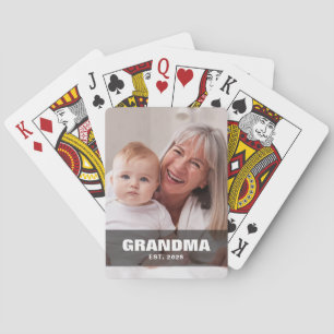 Baraja De Cartas Abuela Estableció Negra Audaz Foto