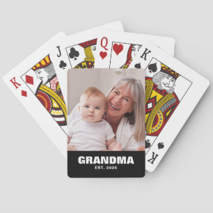 Baraja De Cartas Abuela Estableció Negrita Foto Negra