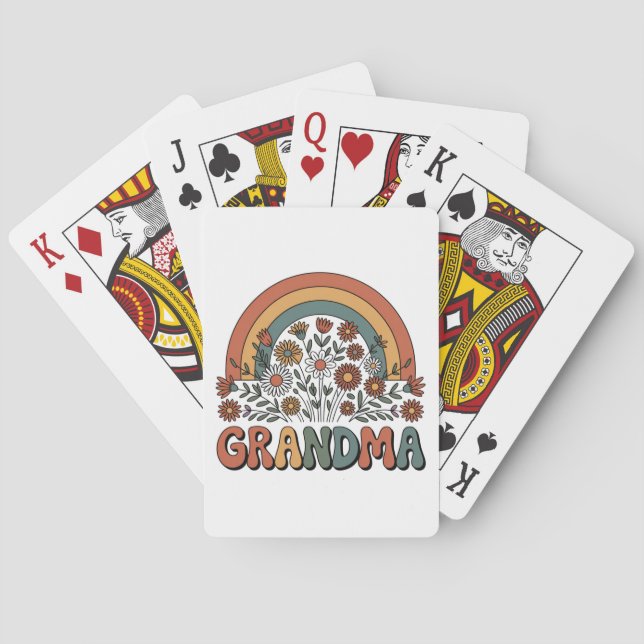 Baraja De Cartas Abuela Floral (Reverso)
