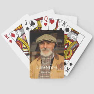 Baraja De Cartas Abuelo el Mejor de Todos Desde 20XX Foto Simple y 