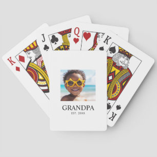 Baraja De Cartas Abuelo Estableció Foto Moderna