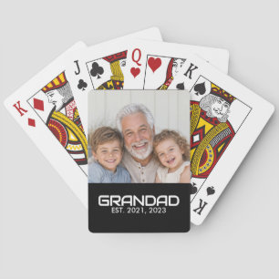 Baraja De Cartas Abuelo Estableció Moderno Foto Negrita