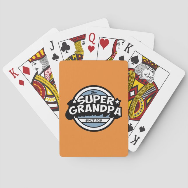 Baraja De Cartas Abuelo estupendo divertido (Reverso)