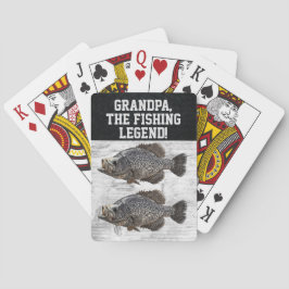 Baraja De Cartas Abuelo Leyenda de Pesca Crappie Funny