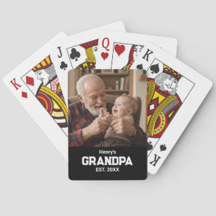 Baraja De Cartas Abuelo Moderno Est. Nombre Año Foto Negra