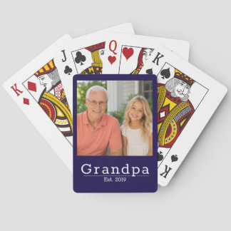 Baraja De Cartas Abuelo Moderno Est. Tipografía Minimalista Foto