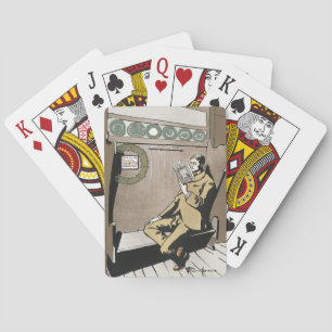 Baraja De Cartas Academia Oscura Arte Vintage de Hombre Leyendo en