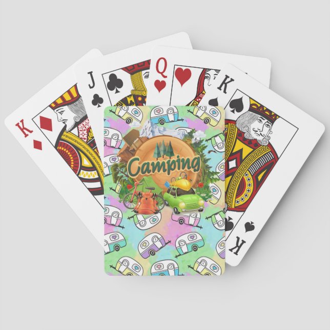 Baraja De Cartas Acampada en RV  (Reverso)