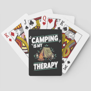 Baraja De Cartas Acampar es mi terapia al aire libre