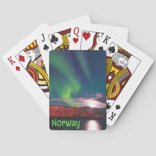 Baraja De Cartas Acantilados Rojos Escandinavos de Noruega (Reverso)