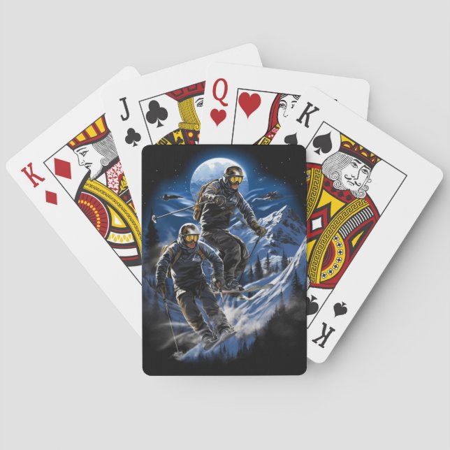 Baraja De Cartas Acción de esquí (Reverso)